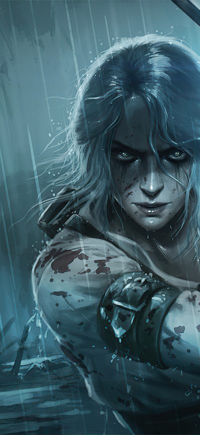 Fond d'écran iPhone Ciri The Witcher 3 Wild Hunt Art 5k