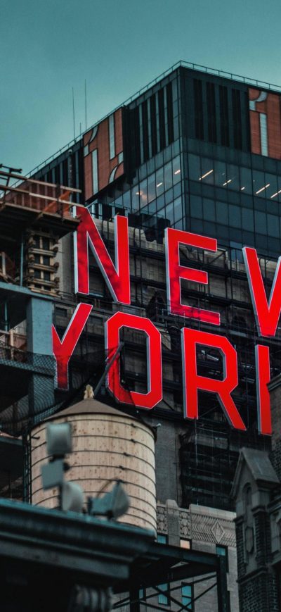 Fond d'écran iPhone New York Logo Glowing 4k