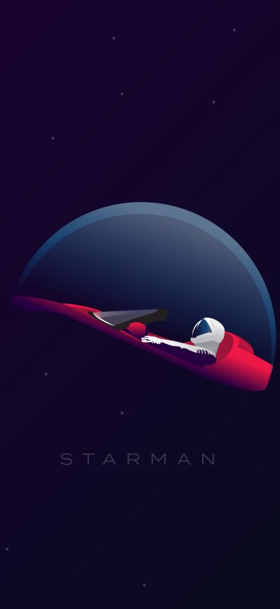 Fond d'écran iPhone Starman Illustration
