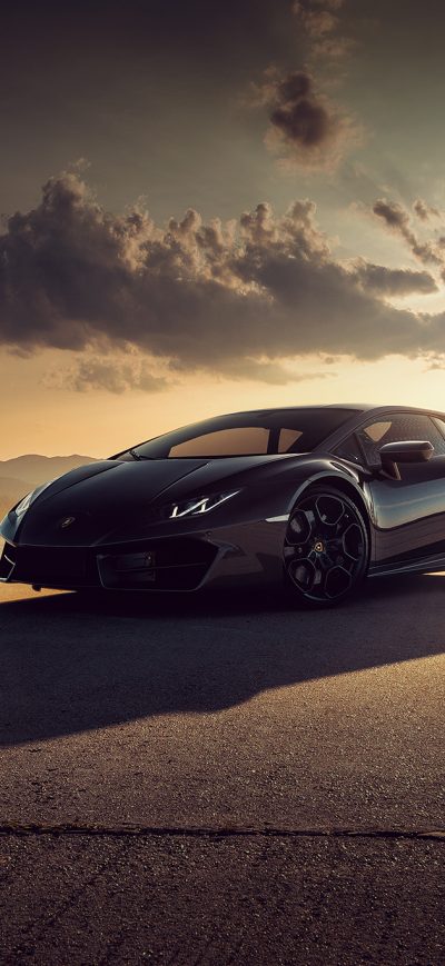 Fond d'écran iPhone Black Lamborghini Huracan Photoshoot