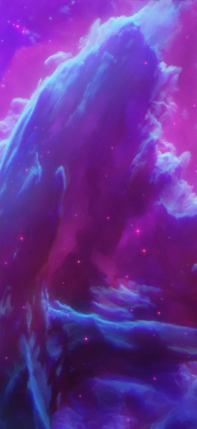 Fond d'écran iPhone Purple Space Stars 8k