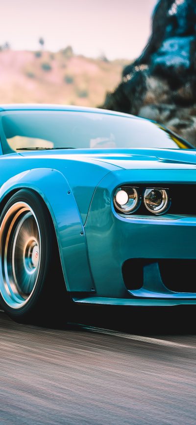 Fond d'écran iPhone Dodge Challenger Forza Horizon 4k