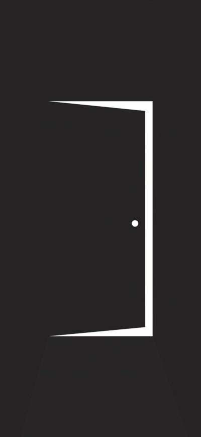 Fond d'écran iPhone Door Minimal Dark 4k