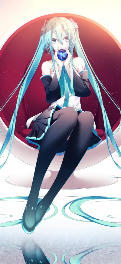 Fond d'écran iPhone Hatsune Miku Anime 4k