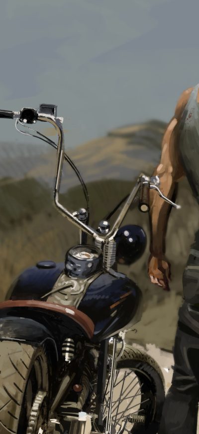 Fond d'écran iPhone Wolverine With Bike