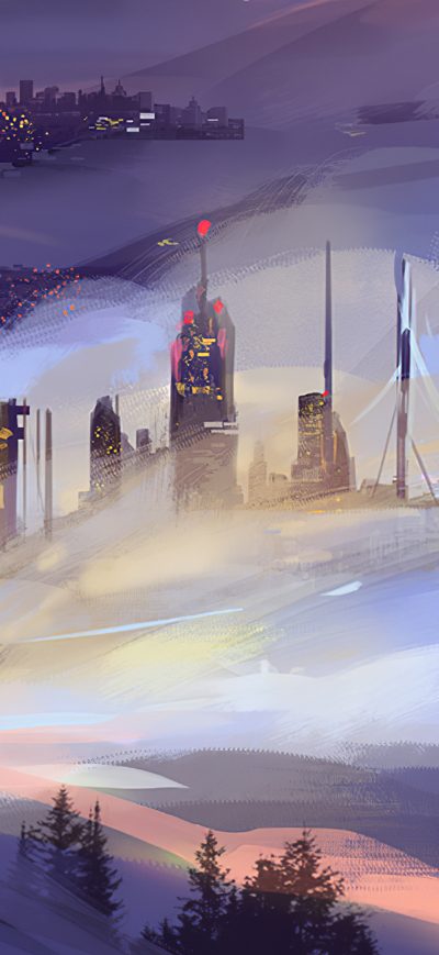 Fond d'écran iPhone Fog City 4k