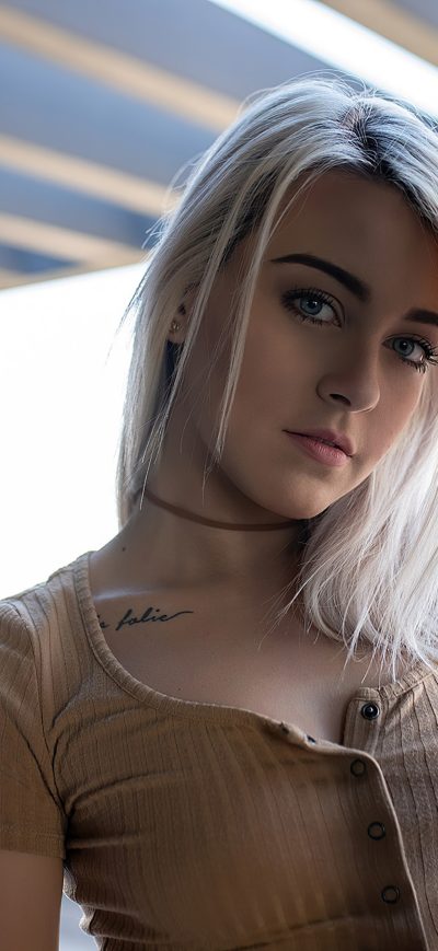 Fond d'écran iPhone White Hair Girl 4k
