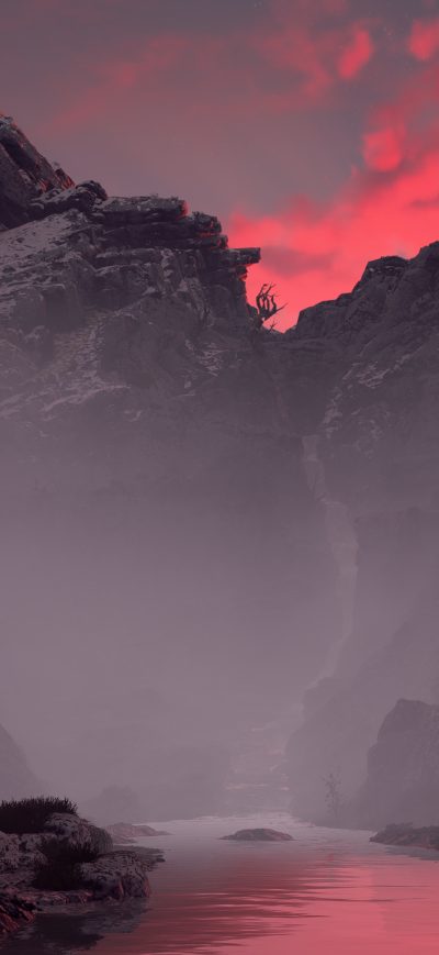 Fond d'écran iPhone Clouds Of Fire Horizon Zero Dawn 4k