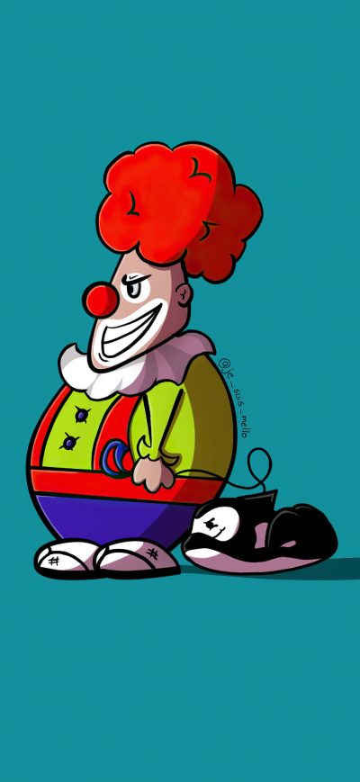 Fond d'écran iPhone Circus Joker Minimalism