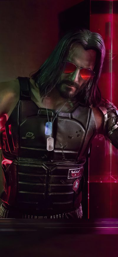 Fond d'écran iPhone Cyberpunk 2077 Johnny Silverhand Game