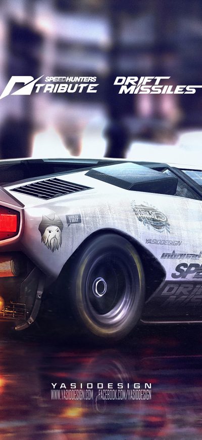 Fond d'écran iPhone Lamborghini Countach Speed Hunters 4k