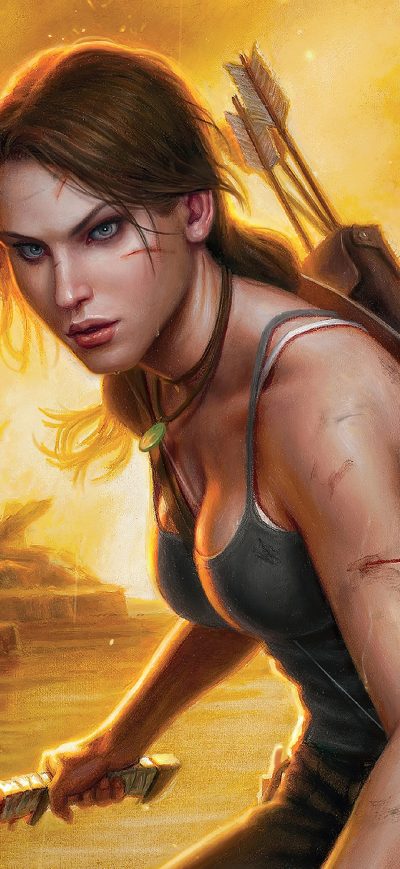 Fond d'écran iPhone Lara Croft Tomb Raider Warrior Girl 4k