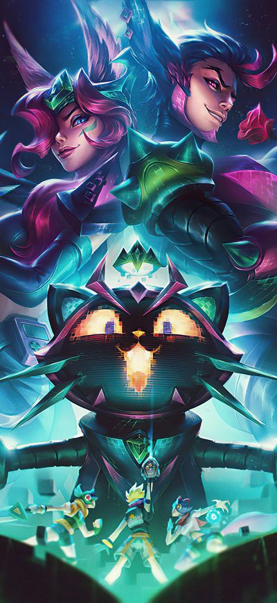 Fond d'écran iPhone Battle Boss Xayah Rakan And Yuumi League Of Legends