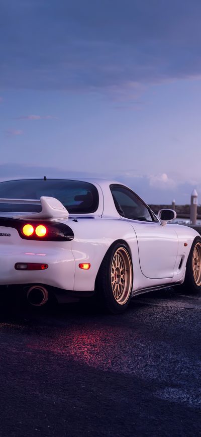 Fond d'écran iPhone Mazda Rx7 Golden Alloys 4k