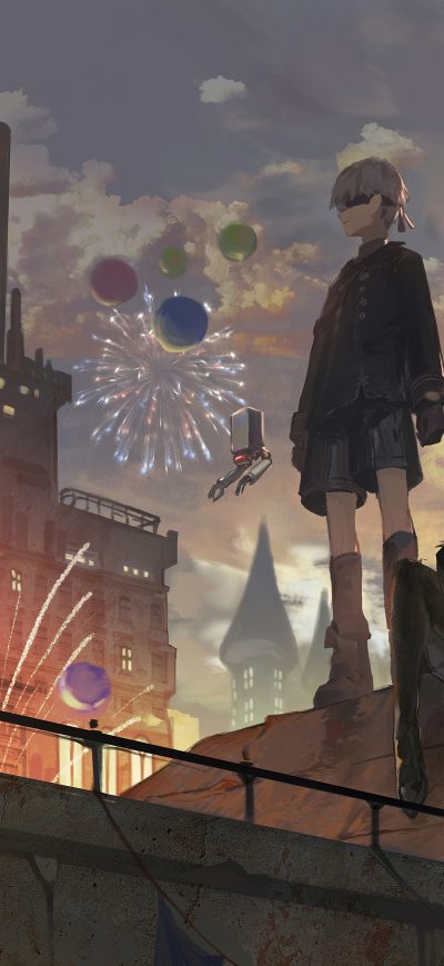 Fond d'écran iPhone 2B Nier Automata 9s