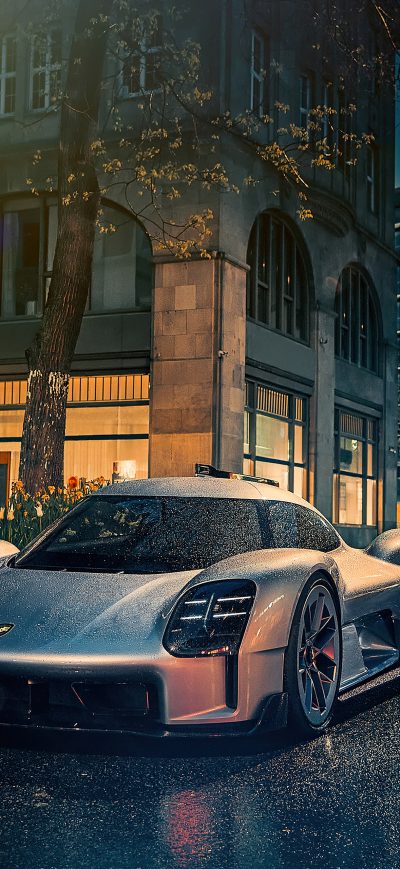 Fond d'écran iPhone Porsche Prototype Rain 4k