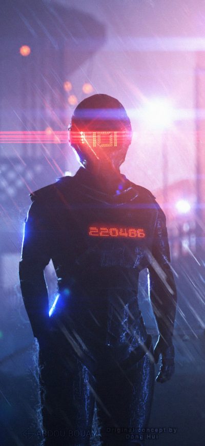 Fond d'écran iPhone Scifi Robot Police 4k