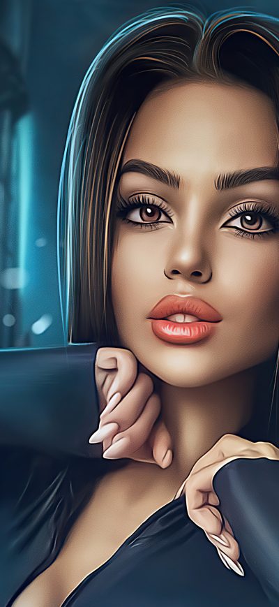 Fond d'écran iPhone Julia Scifi Girl Long Hair Girl 4k