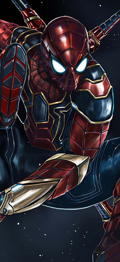 Fond d'écran iPhone Iron Spiderman 4k