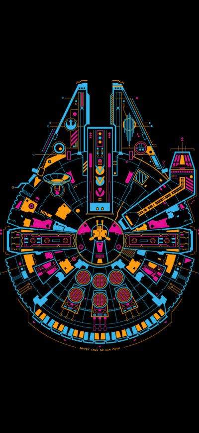 Fond d'écran iPhone Star Wars Ship Minimal 4k