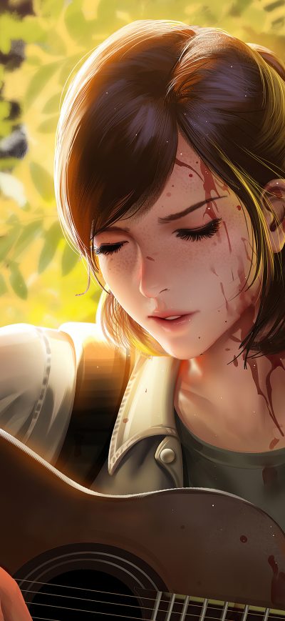 Fond d'écran iPhone Ellie The Last Of Us Artwork 4k