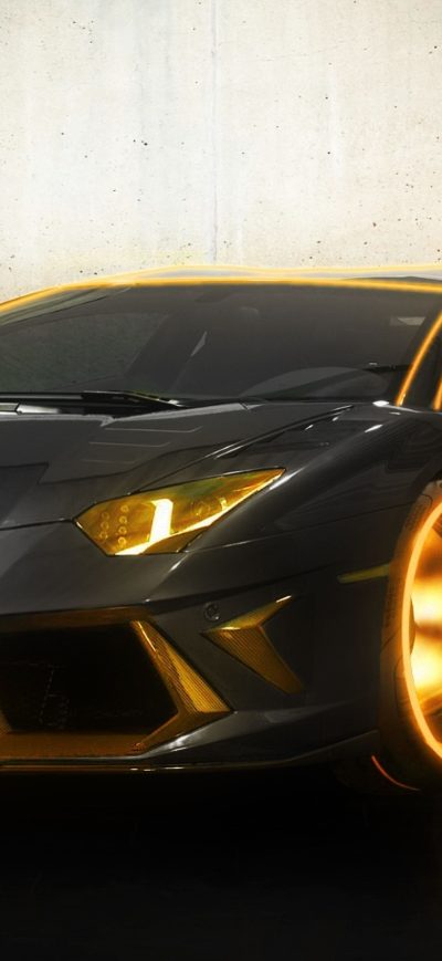 Fond d'écran iPhone Lamborghini Tron Gold