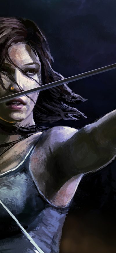 Fond d'écran iPhone Lara Croft Tomb Raider Artwork 5k