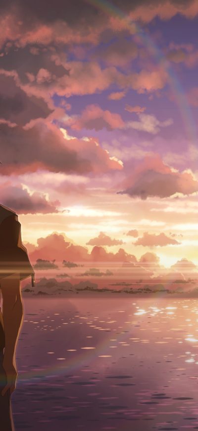 Fond d'écran iPhone Anime Boy and Girl Alone
