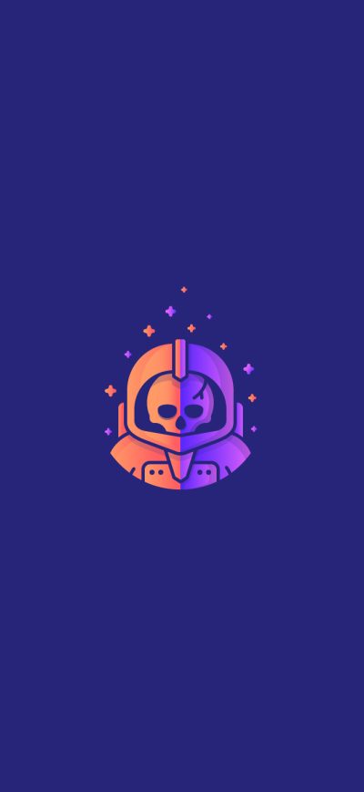 Fond d'écran iPhone Astronaut In Skull Minimalism