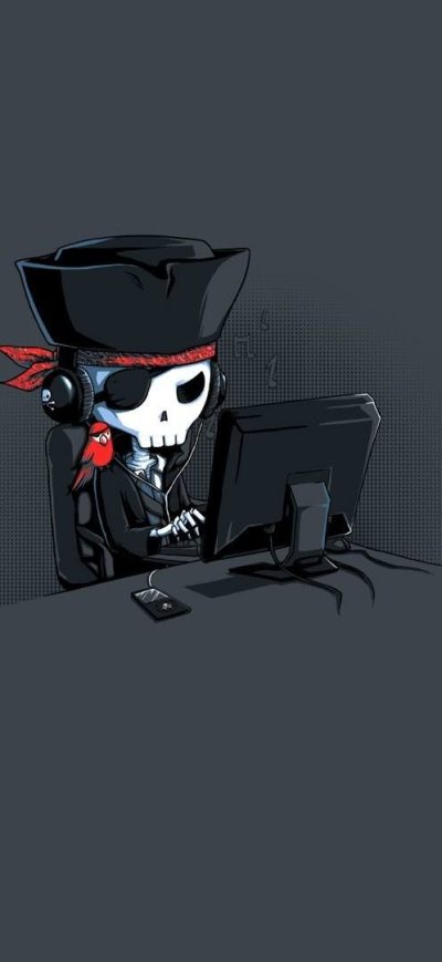 Fond d'écran iPhone Pirate Hacker Minimalism