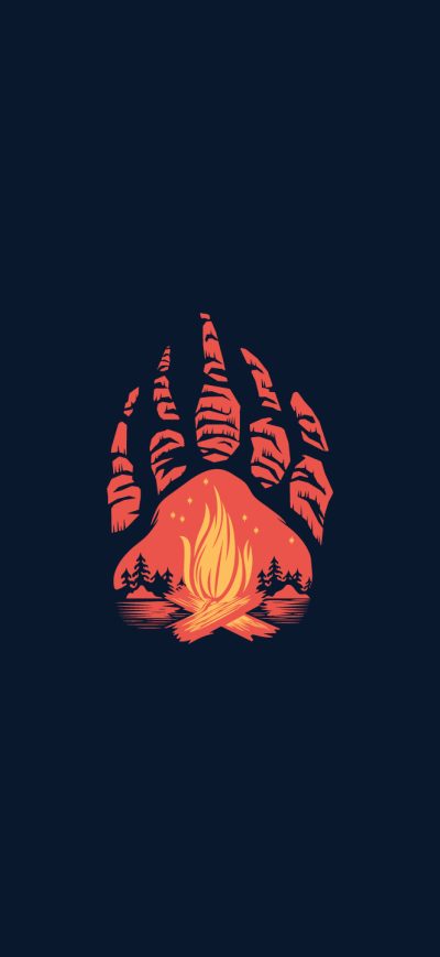 Fond d'écran iPhone Campfire Minimalism