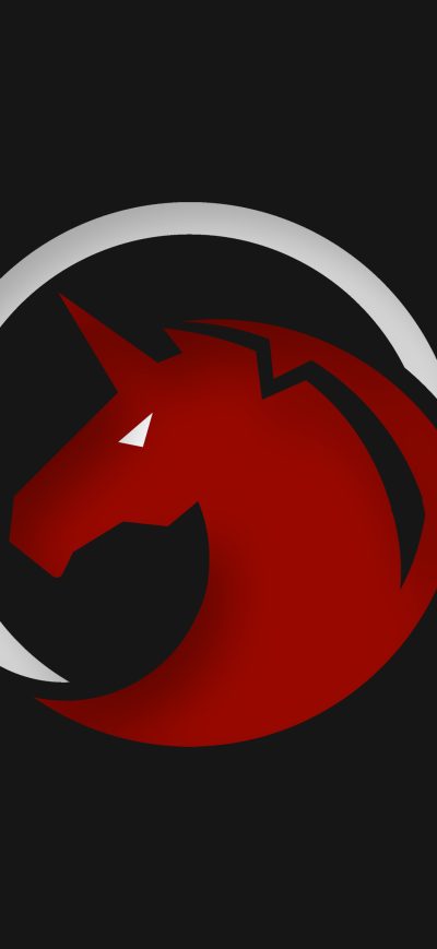Fond d'écran iPhone Red Unicorn Logo 4k