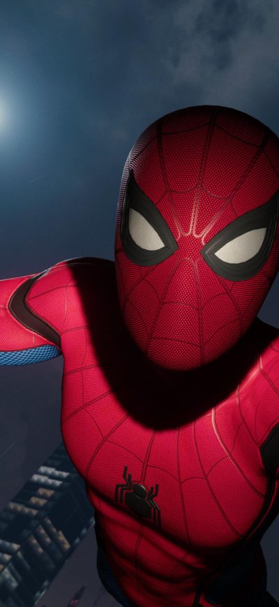 Fond d'écran iPhone Spiderman Taking Selfie With Moon