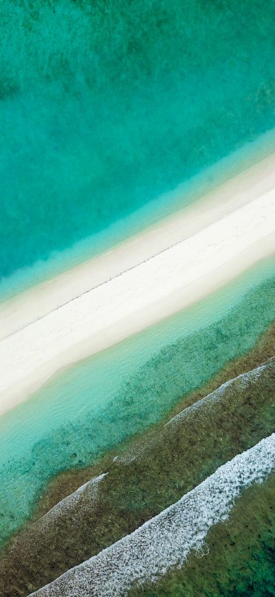 Fond d'écran iPhone Aerial View Coast 4k