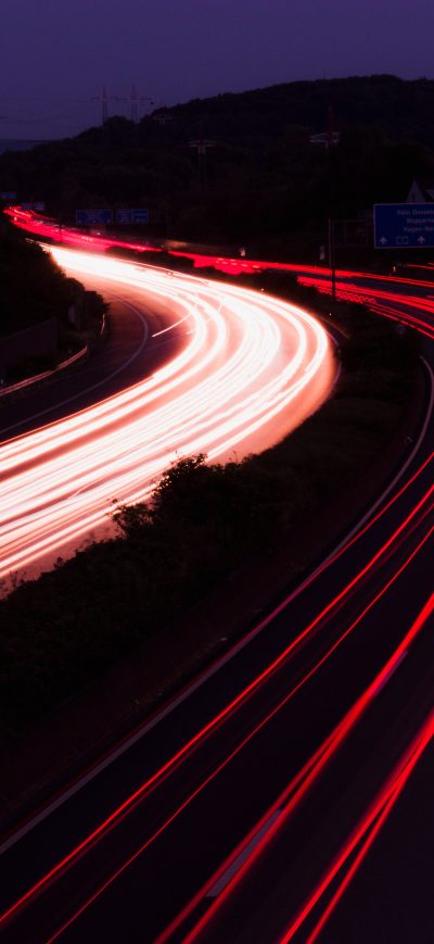 Fond d'écran iPhone Highway Light Trails Photography 5k