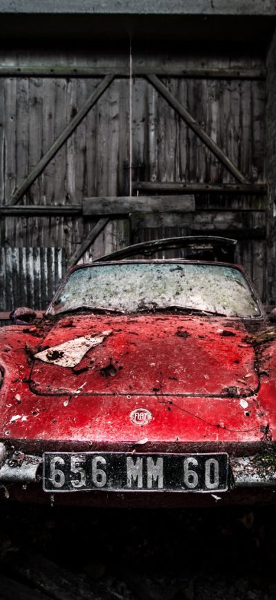 Fond d'écran iPhone Abandoned Old Rusty Car