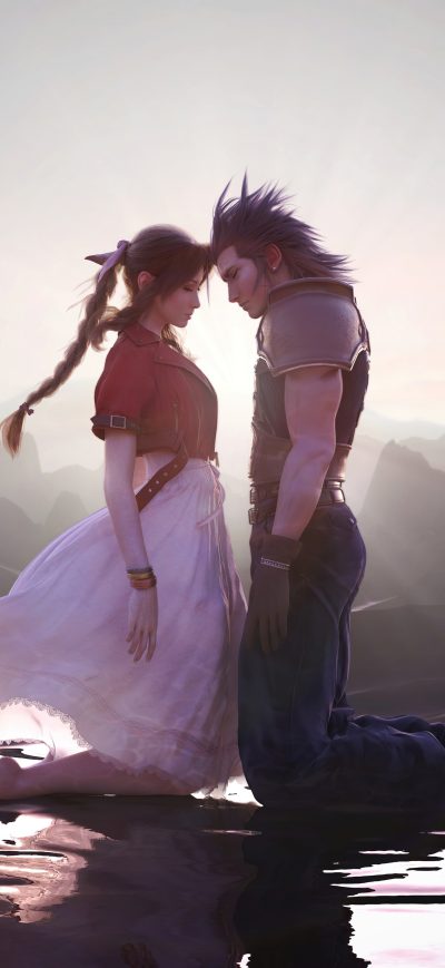 Fond d'écran iPhone Aerith Gainsborough And Cloud Strife Final Fantasy Xv 5k