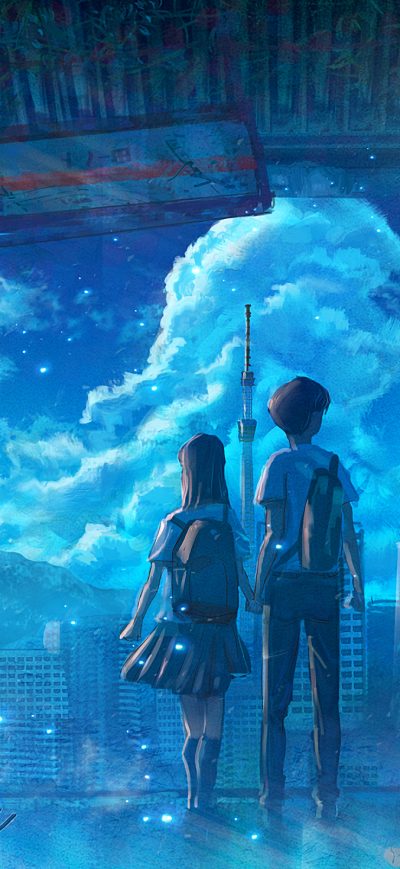 Fond d'écran iPhone Anime School Couple