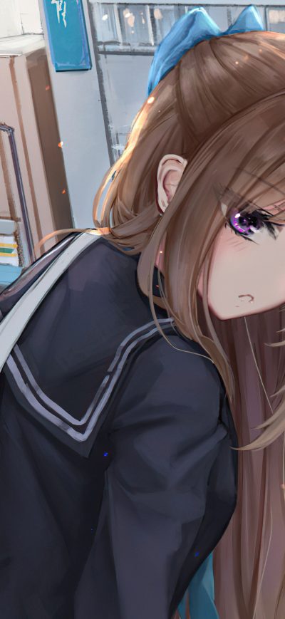 Fond d'écran iPhone Morning After Rain Anime Girl 4k