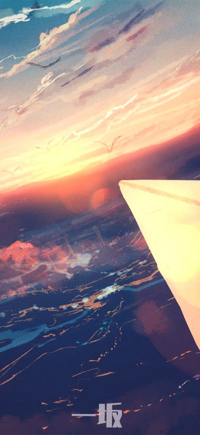 Fond d'écran iPhone Anime Girl Flying Paper Plane 4k