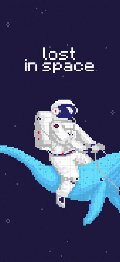 Fond d'écran iPhone Lost In Space 8bit Art