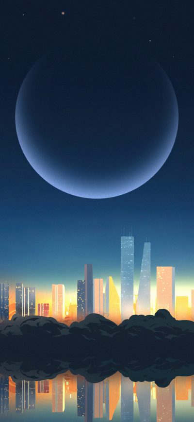 Fond d'écran iPhone The Night Cloud City 4k