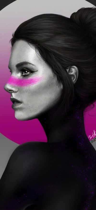 Fond d'écran iPhone Girl Face Dark Portrait 4k