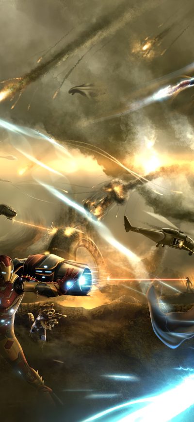 Fond d'écran iPhone Avengers Against Thanos
