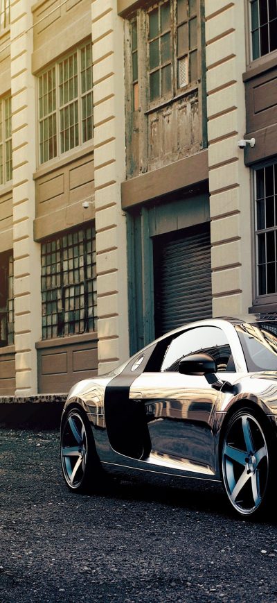 Fond d'écran iPhone Audi R8 Chrome Wrap
