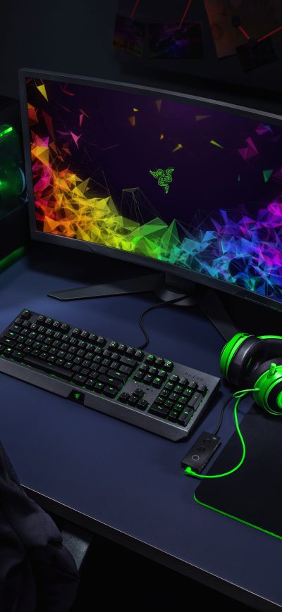 Fond d'écran iPhone Razer Gaming Setup 8k
