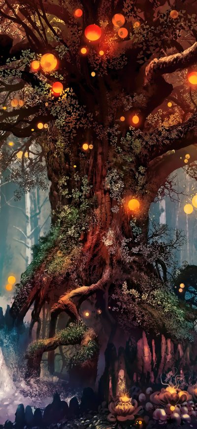 Fond d'écran iPhone Forest Fantasy Artwork 4k