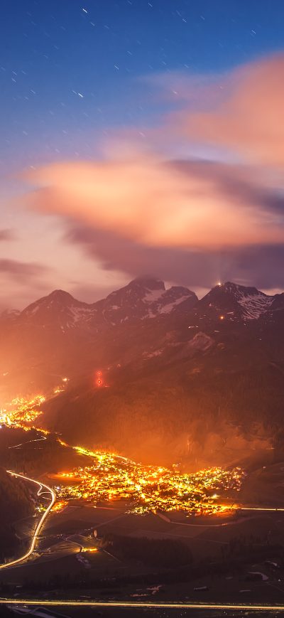 Fond d'écran iPhone Switzerland Night 4k