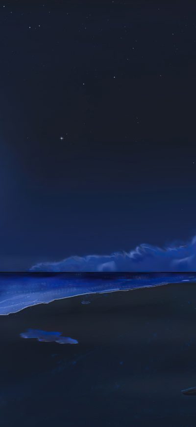Fond d'écran iPhone Beach Shooting Stars Moonlight 4k