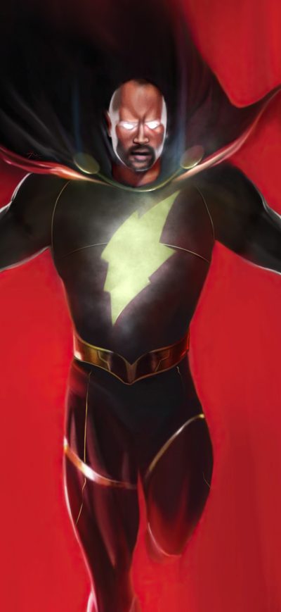 Fond d'écran iPhone Black Adam Character Illustration